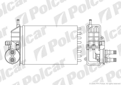 Радіатор обігріву POLCAR 3002N8-1