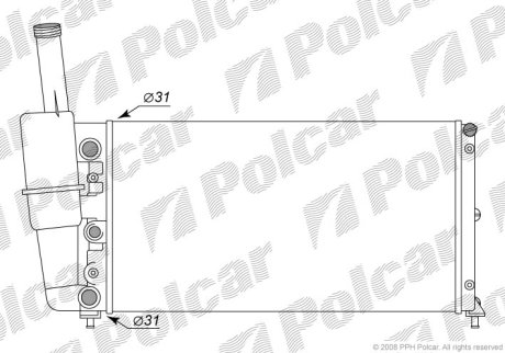 Радіатор охолодження POLCAR 301708-6