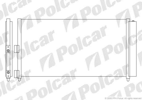 Радіатор кондиціонера Fiat Doblo 1.3-1.9 JTD 01- POLCAR 3022K8C5 (фото 1)