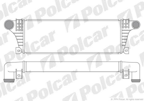 Радіатор повітря (Інтеркулер) POLCAR 3050J8-1