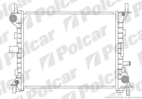 Радіатор Ford Focus 1.4/1.6 98> (AC-) POLCAR 320108-1