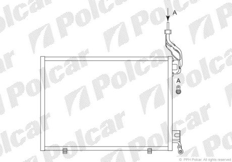 Радіатор кондиціонера POLCAR 3238K82X