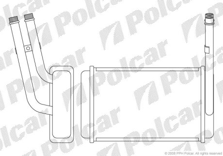 Радіатор обігріву POLCAR 3244N8-2