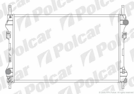 Радіатор охолодження (-AC) Ford Transit 2,4TDCi 00-06 POLCAR 324708A1