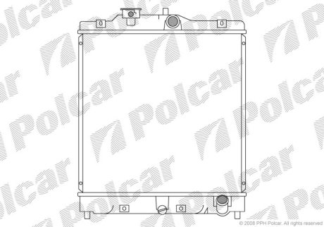 Радіатор охолодження POLCAR 380708-6 (фото 1)