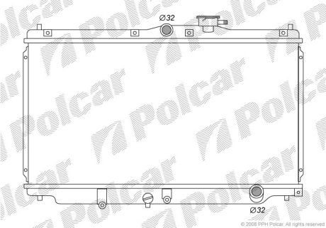 Радіатор охолодження POLCAR 381708-3 (фото 1)