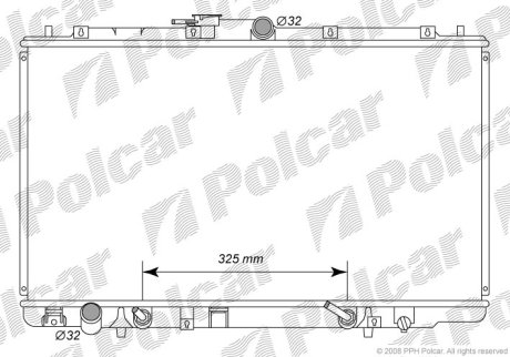 Радіатор охолодження POLCAR 381808-7