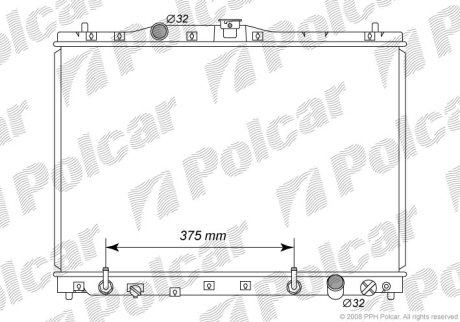 Радіатор охолодження POLCAR 382208-3