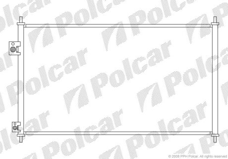 Радіатор кондиціонера POLCAR 3825K8C1S (фото 1)