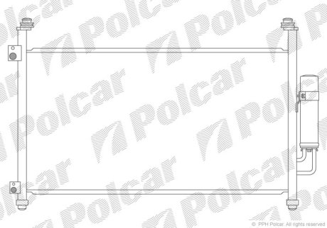 Радіатор кондиціонера POLCAR 3828K83K