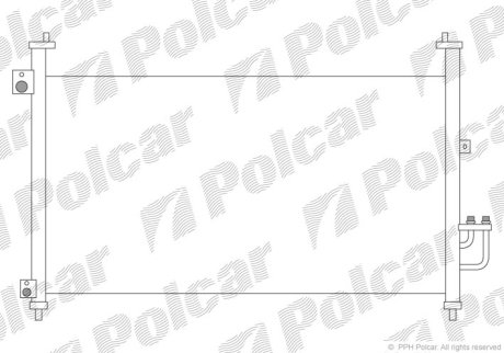 Радіатор кондиціонера Honda Civic 1.4-2.2D 09.05- POLCAR 3828K8C3 (фото 1)