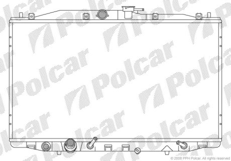 Радіатор двигуна (АКПП) Honda Accord VII 2.0/2.4 02.03-05.08 POLCAR 383308-2 (фото 1)
