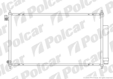 Радіатор кондиціонера POLCAR 3833K8C1S (фото 1)