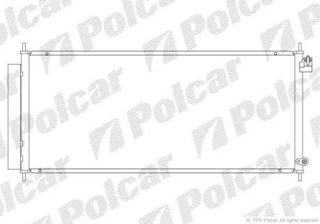 Радіатор кондиціонера POLCAR 3835K8C2 (фото 1)