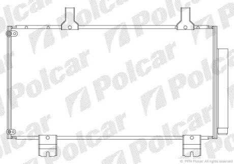 Радіатор кондиціонера POLCAR 3836K82K (фото 1)