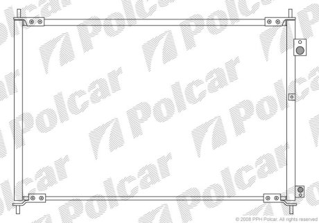 Радіатор кондиціонера POLCAR 3840K8C3 (фото 1)