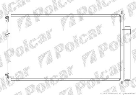 Радіатор кондиціонера POLCAR 3841K8C1