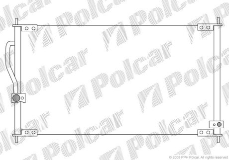 Радіатор кондиціонера POLCAR 3875K8C1