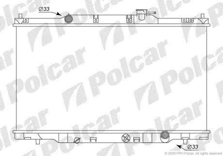 Радіатор охолодження POLCAR 387608-1 (фото 1)