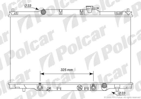 Радіатор охолодження POLCAR 387608-2 (фото 1)