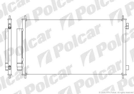 Радіатор кондиціонера POLCAR 3877K8C1