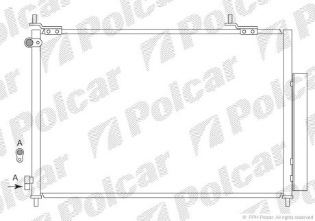 Радіатор кондиціонера POLCAR 3877K8C2S