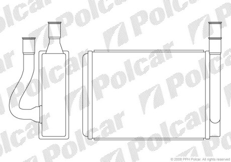 Радіатор обігріву POLCAR 4021N8-1