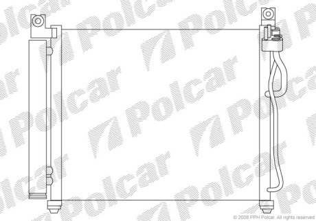 Радіатор кондиціонера POLCAR 4106K8C1