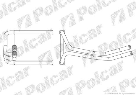 Радіатор обігріву POLCAR 4165N81X (фото 1)