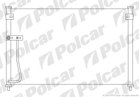 Радіатор кондиціонера POLCAR 4517K8C2 (фото 1)
