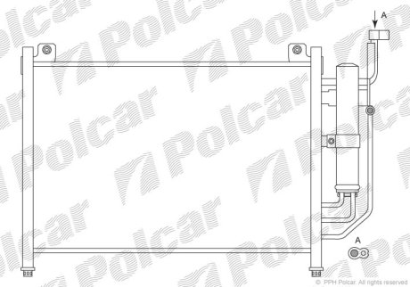 Радіатор кондиціонера POLCAR 4533K81K (фото 1)