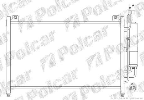 Радіатор кондиціонера POLCAR 4533K82K (фото 1)