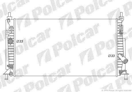 Радіатор основний Mazda 3 1.6-2.0 2009- POLCAR 454208-1