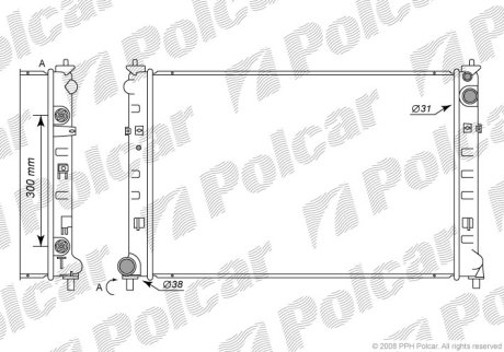 Радіатор охолодження POLCAR 457908-2