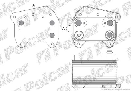 Радіатор масла POLCAR 5003L82X