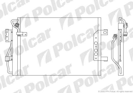 Радіатор кондиціонера POLCAR 5005K8C1 (фото 1)