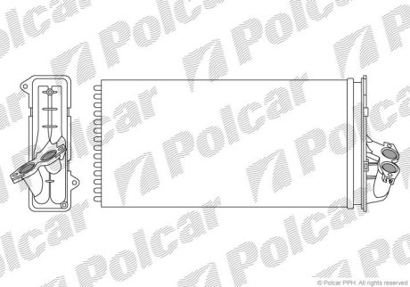 Теплообмінник Mercedes Vito (W638) 2.0-2.8 02.96-07.03 POLCAR 5012N8-1 (фото 1)