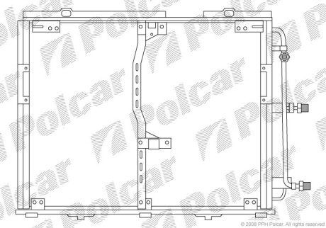 Радіатор кондиціонера POLCAR 5024K8C2 (фото 1)