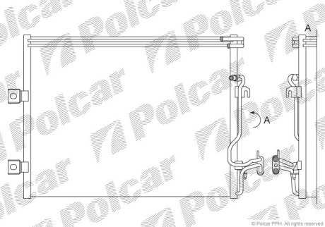 Радіатор кондиціонера POLCAR 5031K8C2 (фото 1)