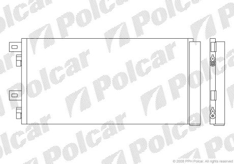 Радіатор кондиціонера POLCAR 5101K8C1