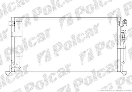 Радіатор кондиціонера POLCAR 5231K8C2 (фото 1)