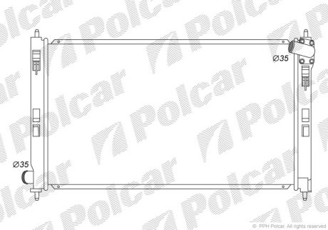 Радіатор охолодження POLCAR 5234081K