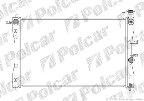 Радіатор охолодження POLCAR 5241081K (фото 1)