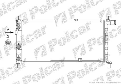 Радіатор охолодження POLCAR 550508-9