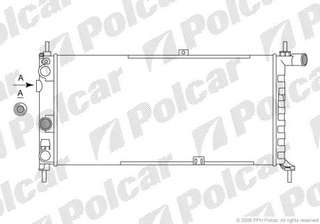 Радіатор охолодження POLCAR 550508A3