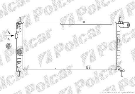 Радіатор охолодження POLCAR 550508A4