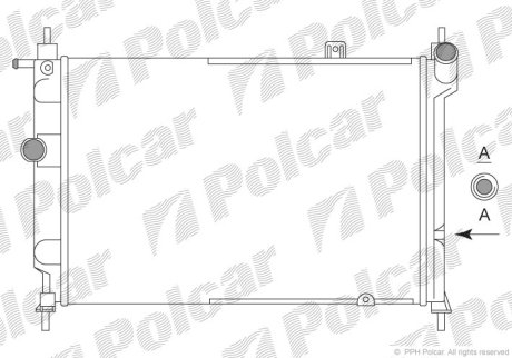 Радіатор охолодження POLCAR 550708A2