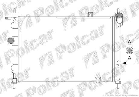 Радіатор охолодження POLCAR 550708A3 (фото 1)