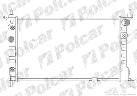 Радіатор охолодження POLCAR 550708A7