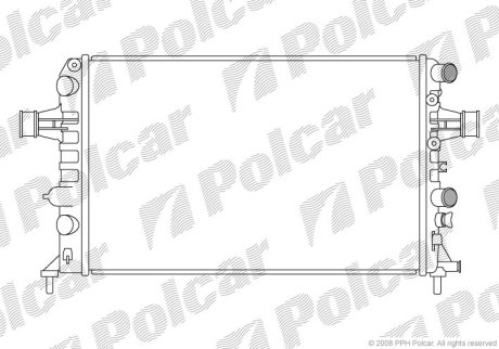 Радіатор охолодження POLCAR 550808-0